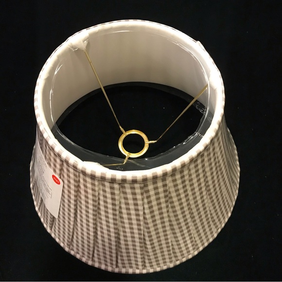 Gingham Pleated Lamp Shade Brown - Threshold™ designed with Studio McGee - Picture 8 of 8